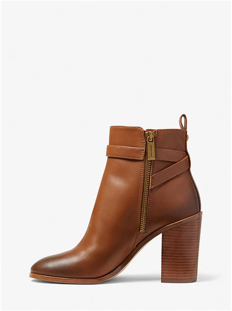 michael kors aldridge booties|Aldridge Leather Ankle Boot .